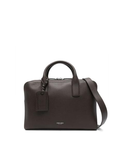 GIORGIO ARMANI logo-stamp laptop bag