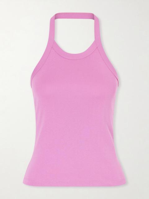 FLORE FLORE Angie Organic Cotton-jersey Halterneck Tank
