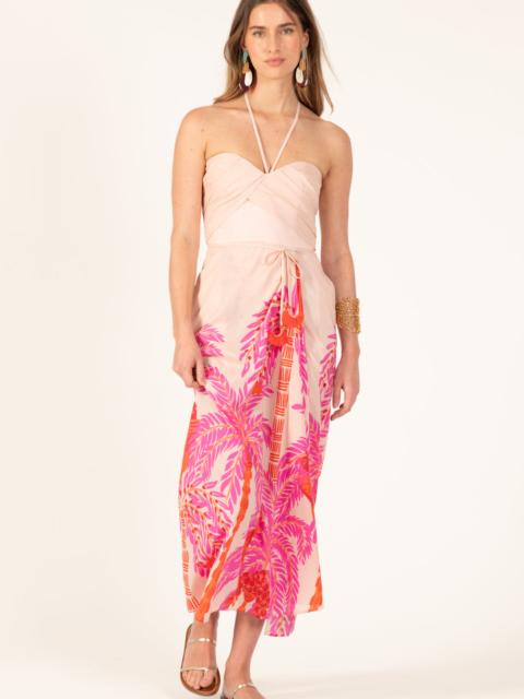 Poupette St Barth Long Dress Collina - Pink Palmrott