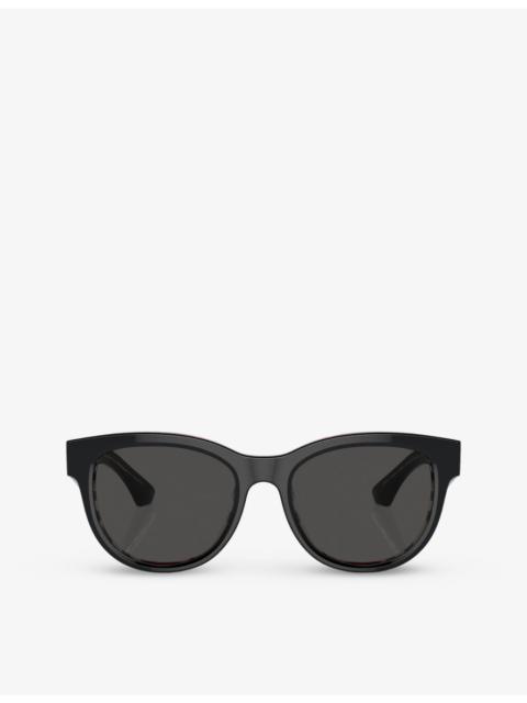 Burberry BE4432U round-frame acetate sunglasses