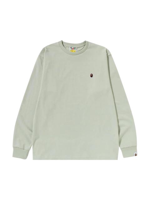 BAPE Ape Head One Point Long-Sleeve Tee 'Green'