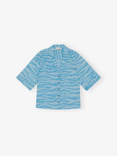 GANNI PRINTED COTTON SHIRT
