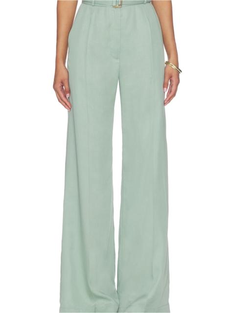 MATTHEW BRUCH Belted Wide Leg Trouser