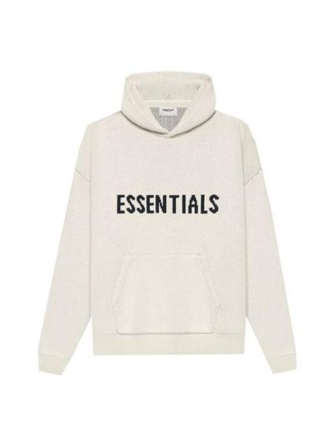 Fear of God Essentials SS21 Knit Logo Hoodie 'Buttercream' FOG-SS21-636