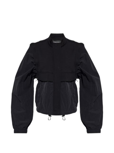 EMPORIO ARMANI detachable-sleeve drawstring-hem jacket