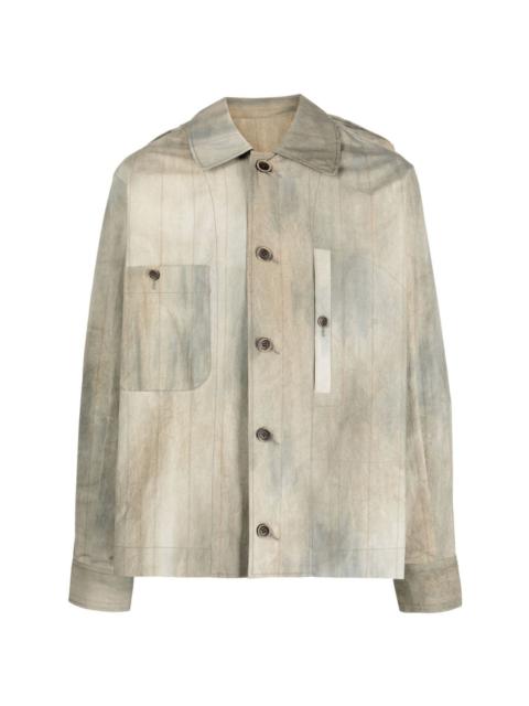 UMA WANG faded-effect long-sleeve shirt