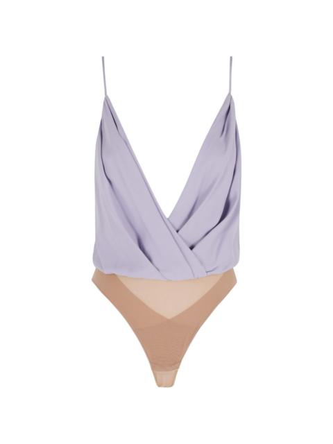 ELISABETTA FRANCHI Georgette draped camisole bodysuit