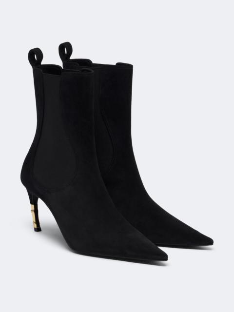 GUCCI Embellished suede ankle boots