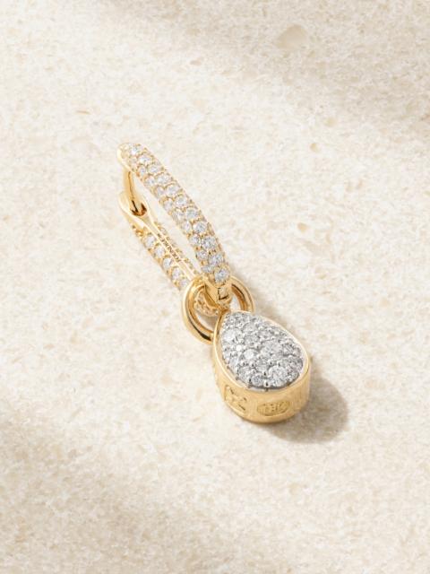 FOUNDRAE Forever & Always 18-karat Gold Diamond Single Hoop Earring