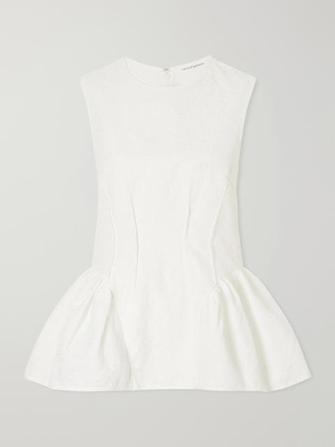 CECILIE BAHNSEN Cbdaimi Cotton-blend Matelassé Blouse