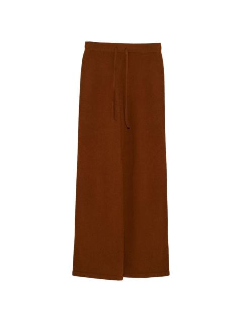 knitted wide-leg trousers