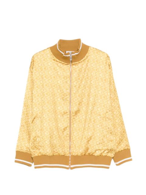 GCDS logo-print zip-fastening bomber jacket