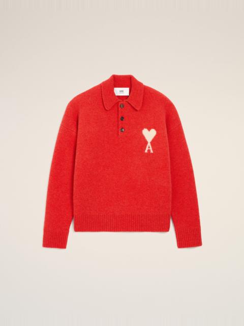 AMI Paris BROWN RED AMI DE COEUR POLO