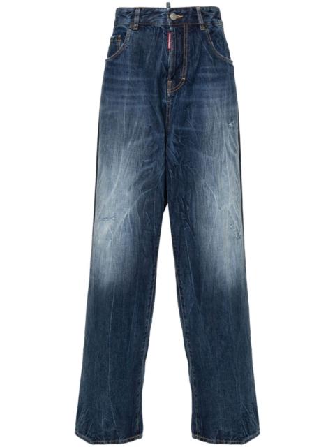 DSQUARED2 Icon Eros 고층 넓은 다리 청바지