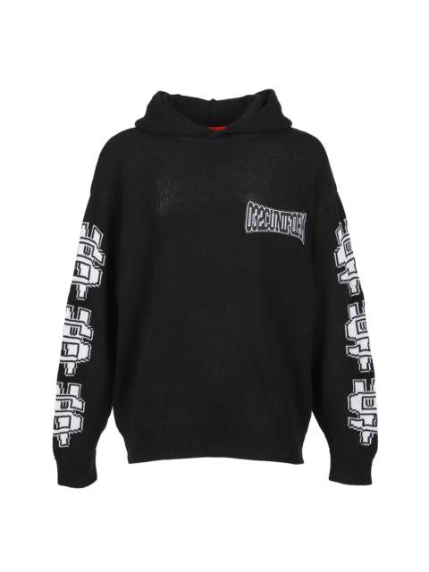 032c ONE DOLLAR BILL'' KNIT HOODIE / BLK