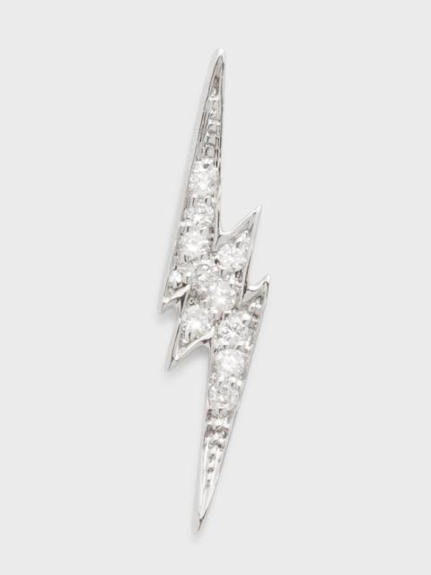 SYDNEY EVAN 14k White Gold Diamond Lightning Bolt Stud Earring, Single