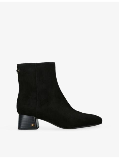 Sam Edelman Paige Suede Block-Heel Ankle Boots