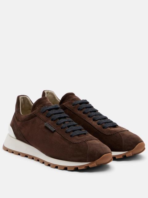 Brunello Cucinelli Monili suede sneakers