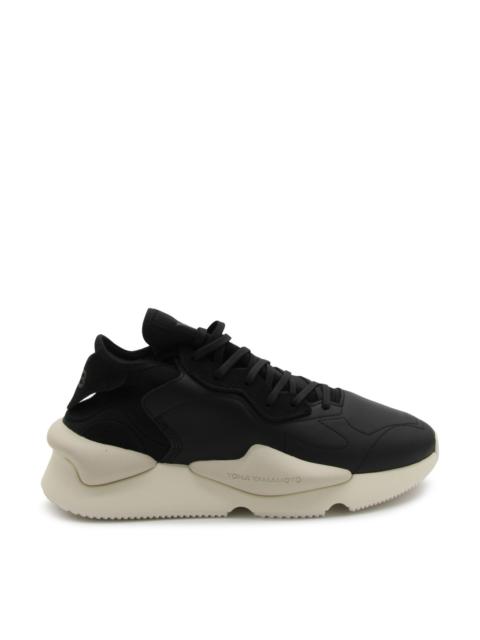 black and white leather kaiwa sneakers