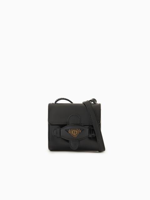 GIORGIO ARMANI Denim Collection mini crossbody bag in brushed leather