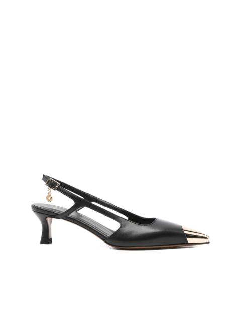 maje 50mm slingback leather pumps