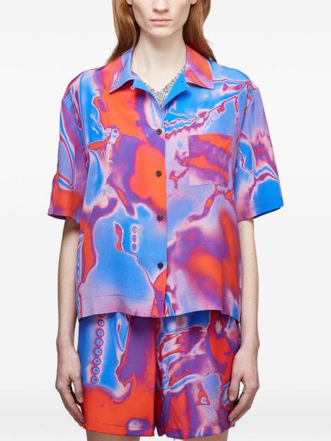 McQ Alexander McQueen abstract-print collared top