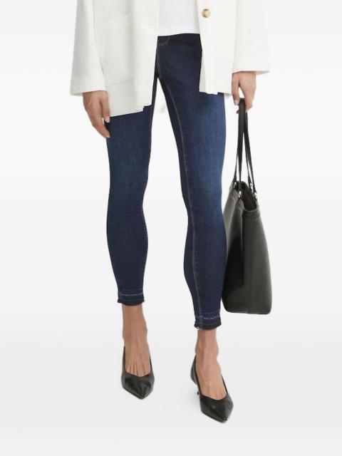 BOSS panelled frayed-hem jeans
