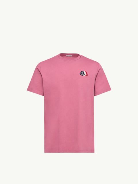 Moncler Embroidered Tricolor Logo Cotton T-Shirt