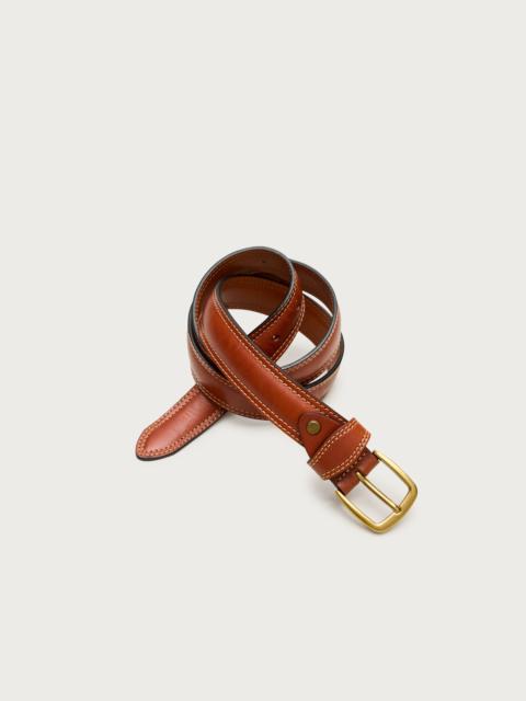J.CREW Contrast-stitch belt in leather