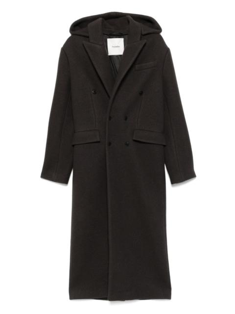 Nanushka double-breasted hooded coat