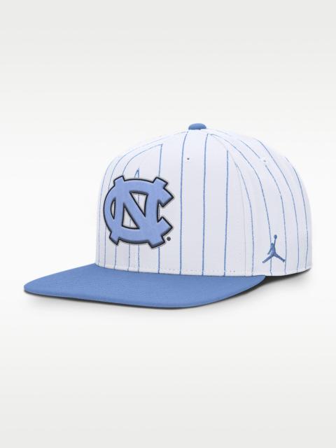 Jordan North Carolina Primetime Pin Stripe 2-Tone Men's Jordan Brand Dri-FIT College Adjustable Hat