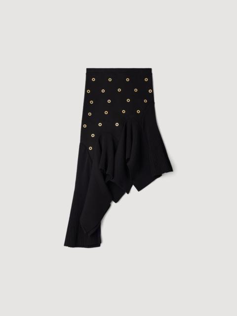 Sandro STUDDED KNIT SKIRT
