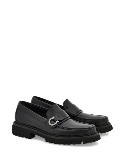 FERRAGAMO Ferragamo Gancini Leather Loafers