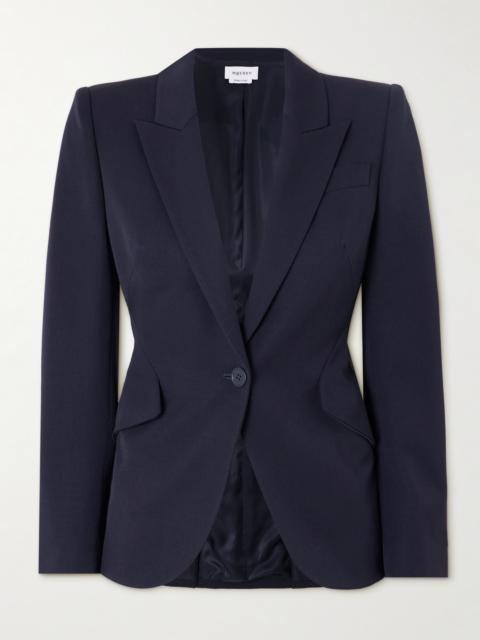 Alexander McQueen Grain De Poudre Wool Blazer