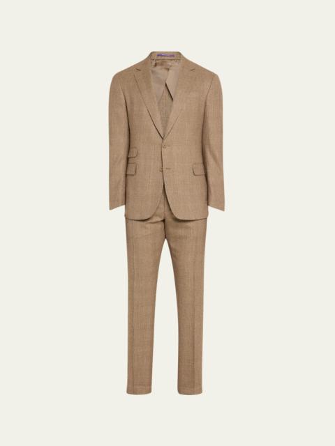 Men's Kent Hand-Tailored Plaid Wool and Cashmere Suit