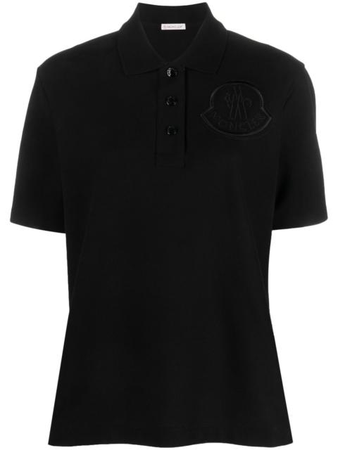 Moncler logo-embroidered cotton polo shirt