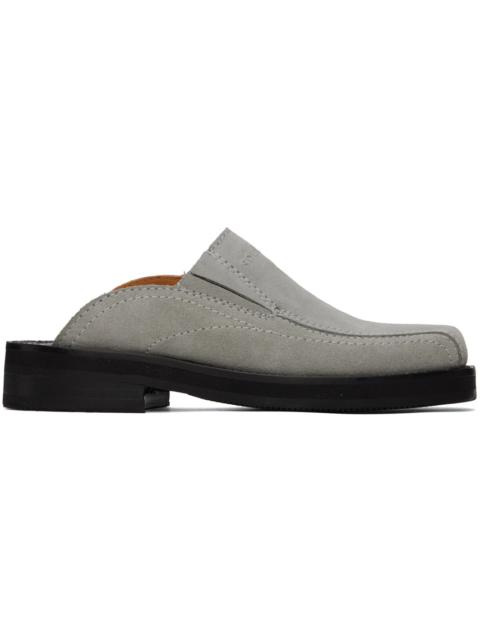 soulland Gray Maja Suede Mules