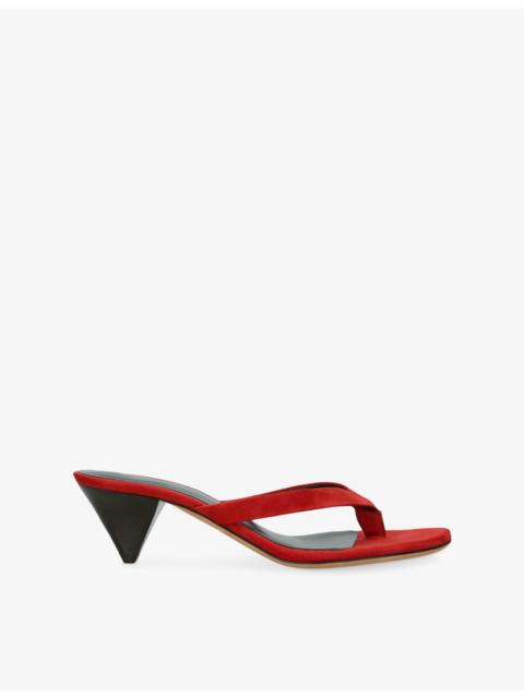 JUDE Rooty Nubuck-Leather Heeled Sandals