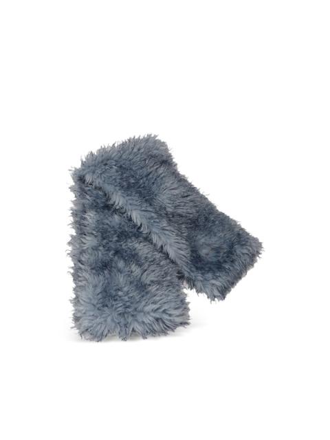 GANNI long pile alternative fur scarf