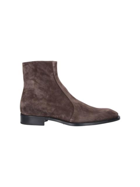 SAINT LAURENT SUEDE ANKLE BOOTS