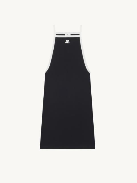 courrèges LIGHT RIBS CONTRAST DRESS