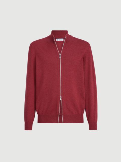 Brunello Cucinelli Cashmere turtleneck cardigan with zipper