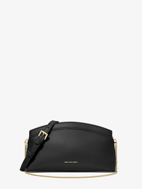 MICHAEL KORS Athena Small Leather Convertible Clutch