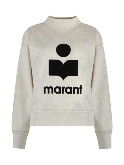Isabel Marant Étoile Moby Logo Detail Cotton Sweatshirt