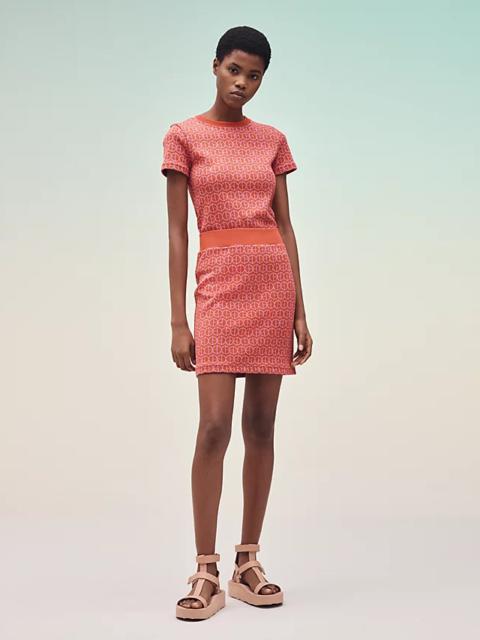 Hermès "H Rond" jacquard miniskirt