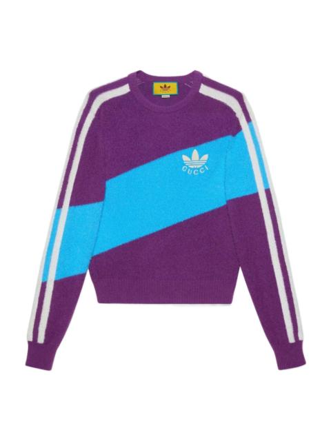 GUCCI Gucci x adidas Wool Sweater 'Purple Light Blue' 723092-XKCTZ-5998
