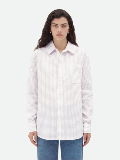 Crisp Cotton Silk Check Bandana Shirt
