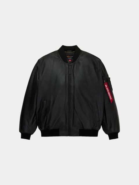 ALPHA INDUSTRIES LEATHER MA-1 FLIGHT JACKET