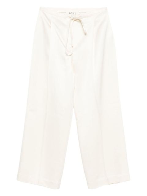 RÓHE drawstring straight-hem trousers