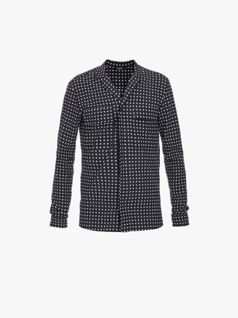 Balmain Black cotton shirt with white polka-dots